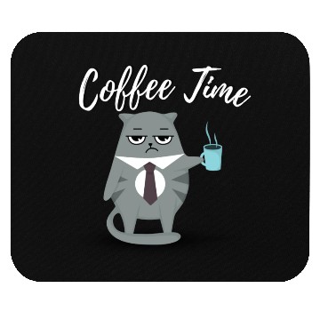 Discover Coffee Time Gift For Cat Lover Mouse Pads