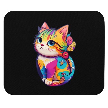 Discover Colorful Cute cat for cat Lovers Mouse Pads