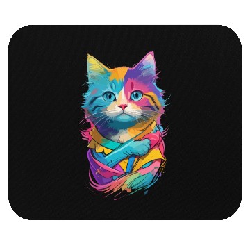 Discover Colorful Cute cat for cat Lovers Mouse Pads