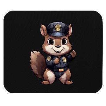 Discover Squirrel policeman Mouse Pads