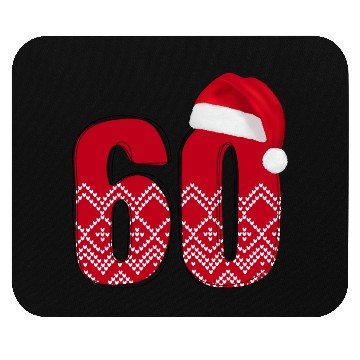 Discover Happy 60th Christmas Birthday - Number Sixty Mouse Pads