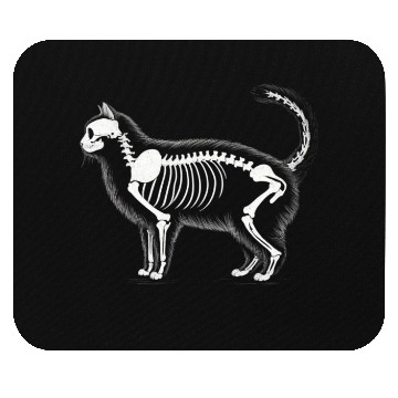 Discover Anatomy of a Cat: Skeleton in Monochrome Mouse Pads