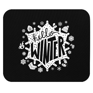Discover Abstract Winter Snowflakes" Mouse Pads
