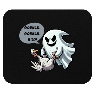 Discover Playful Ghost's Surprise Turkey Mouse Pads