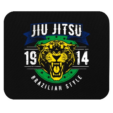 Discover Brazilian Jiu Jitsu 1914 Jaguar head BJJ gift Mouse Pads