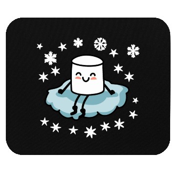 Discover Marshmallow on a Cloud and it is Snowing Mouse Pads
