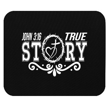 Discover True Story John 3:16 Love Jesus Christian Mouse Pads