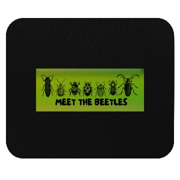 Discover Meet the Beetles (Green) - Funny Bug Lovers Design Mouse Pads