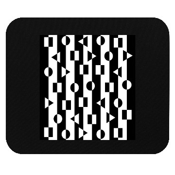 Discover Geometric Shapes Black And White Pattern Mouse Pads