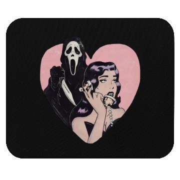 Discover ghostface phone call love heart Mouse Pads