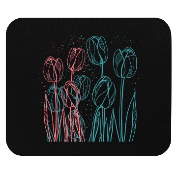 Discover Colorful Tulips Garden Mouse Pads