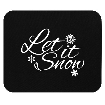 Discover Let it Snow christmas design with snowflake Mouse Pads
