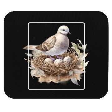 Discover Quail Bird With Eggs Mouse Pads