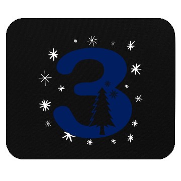 Discover 3rd Christmas Winter Season - Cold Number Three Mouse Pads