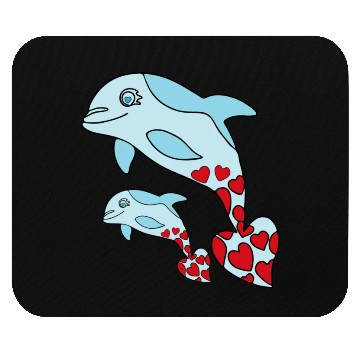 Discover The Endearing Dance of Dolphin Mom and Kid Mouse Pads
