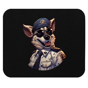 Discover Police hyena Mouse Pads