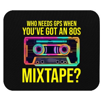 Discover Neon '80s Cassette Tape: Nostalgic Retro Vibes Mouse Pads