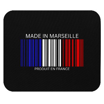 Discover Marseille Barcode France Flag for French People Mouse Pads