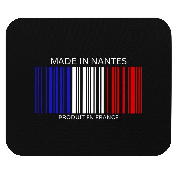 Discover Nantes Barcode France Flag for French People Mouse Pads