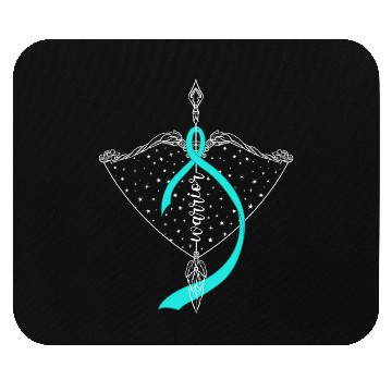 Discover Warrior Bow Warrior Teal Ribbon Ovarian Cancer Mouse Pads