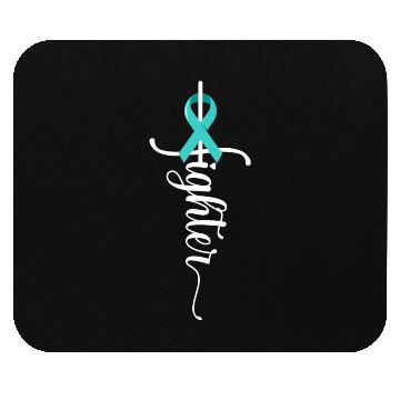 Discover Fighter Christian Cross Warrior Ovarian Cancer Mouse Pads