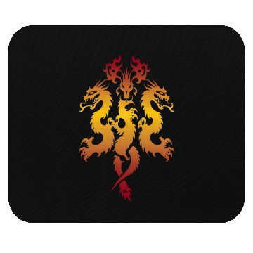 Discover Inferno Serpent: Hydra Fire Dragon Mouse Pads