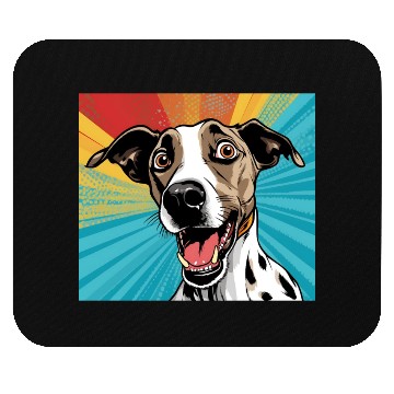 Discover Cute Colorful New Whippet Face Mouse Pads