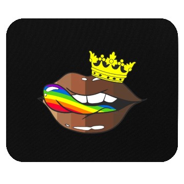 Discover LGBTQ Rainbow Black Pride Crown Melanin Lips Mouse Pads