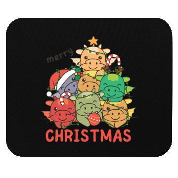 Discover Dragon Christmas Tree Merry Christmas Mouse Pads
