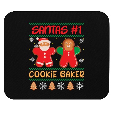 Discover Santa's Number 1 Cookie Baker Christmas Baking Mouse Pads