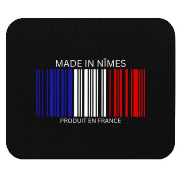 Discover Nîmes Barcode France Flag for French People Mouse Pads