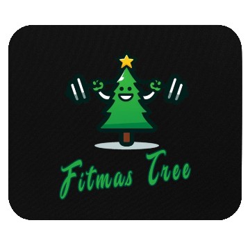 Discover Fitmas Tree funny gym words Mouse Pads