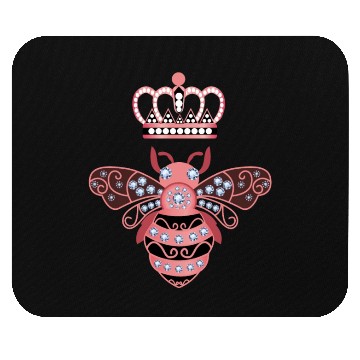 Discover Queen Bee Crown Women Hive Beekeeping Bee Women Mouse Pads