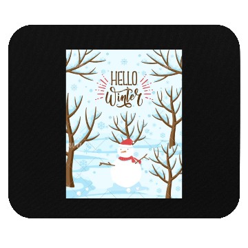 Discover Hello Winter Wonderland Mouse Pads