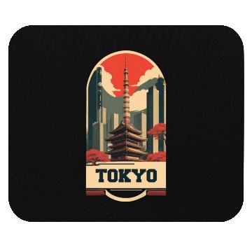 Discover Tokyo Vintage Art Mouse Pads