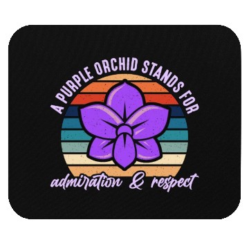 Discover Orchids A Purple Orchid Stands Retro Horticulture Mouse Pads