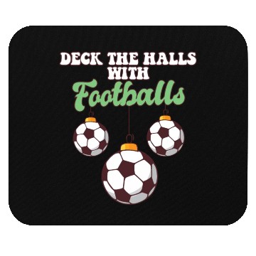 Discover Football Player Coach Christmas Balls Deck The Mouse Pads