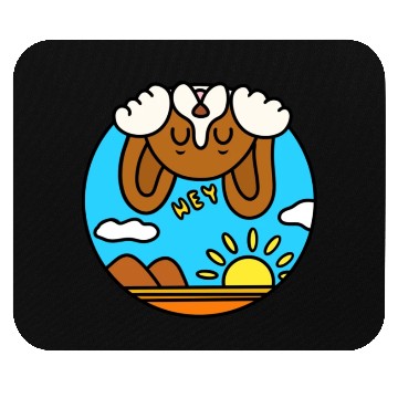 Discover Funny playful cartoon beagle Mouse Pads