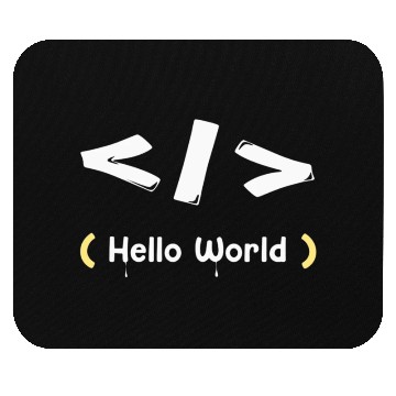 Discover hello world white Mouse Pads