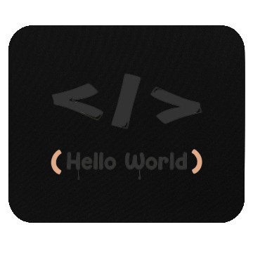 Discover hello world black Mouse Pads