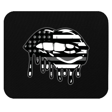 Discover US Flag Lips Correctional Officer Patriotic First Mouse Pads