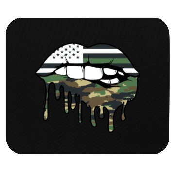 Discover US Military Dripping Lip Biting Bullet Army First Mouse Pads