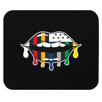 Discover US Flag Dripping Lips Patriotic First Responders Mouse Pads