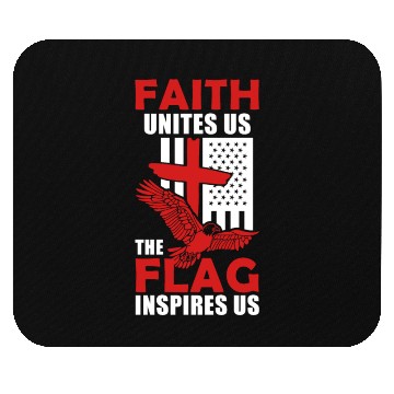 Discover US American Eagle Flag Cross Inspiring Christian Mouse Pads
