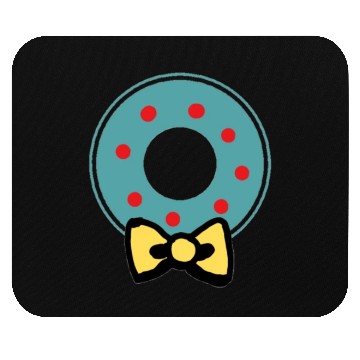 Discover Green and Red Holiday Christmas Wreath Mouse Pads