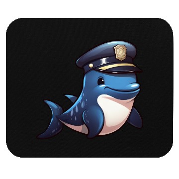 Discover Police whale Mouse Pads