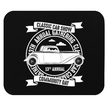 Discover Classic car show community day Mouse Pads