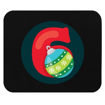 Discover Number 6 Christmas Balls Age Six Mouse Pads
