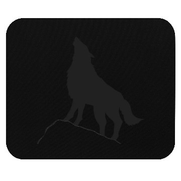 Discover Howling Wolf Silhouette Mouse Pads