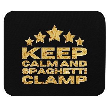 Discover Keep Calm And Spaghetti Clamp Mouse Pads